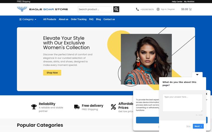 Screenshot of eaglesoarstore.com