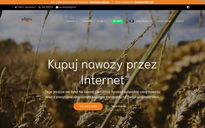 Captura de pantalla de eagro.pl
