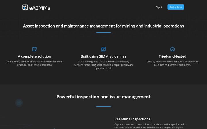 Screenshot of eaimms.com