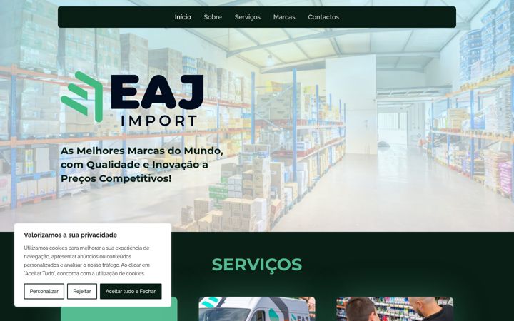 Screenshot of eajimport.com