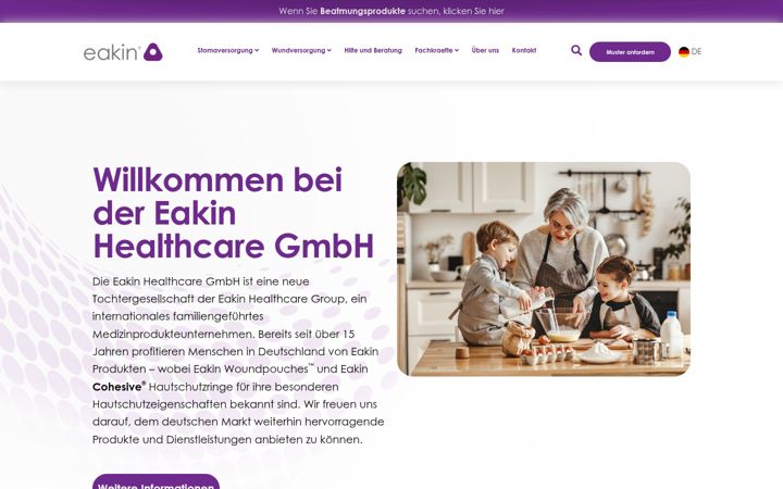 Screenshot of eakinhealthcare.de