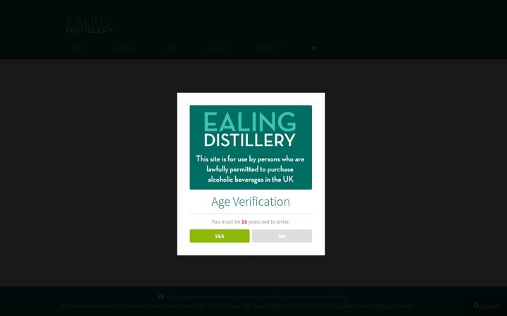 Capture d'écran de ealingdistillery.co.uk