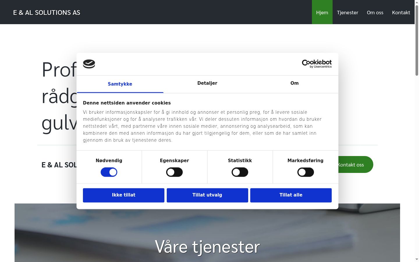 Screenshot tal-banner tal-kunsens muri qabel kwalunkwe interazzjoni