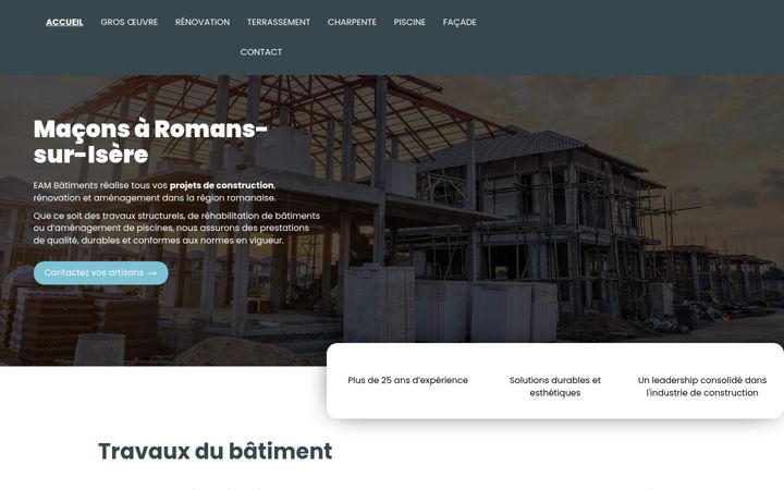 Screenshot of eam-batiment.fr
