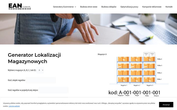Captura de pantalla de ean.com.pl