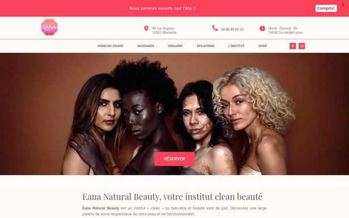 Screenshot of eananaturalbeauty.fr