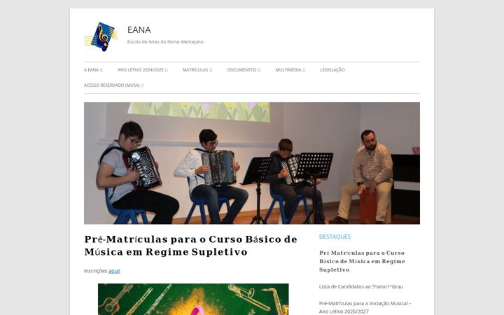 Screenshot stránky eanap.com.pt