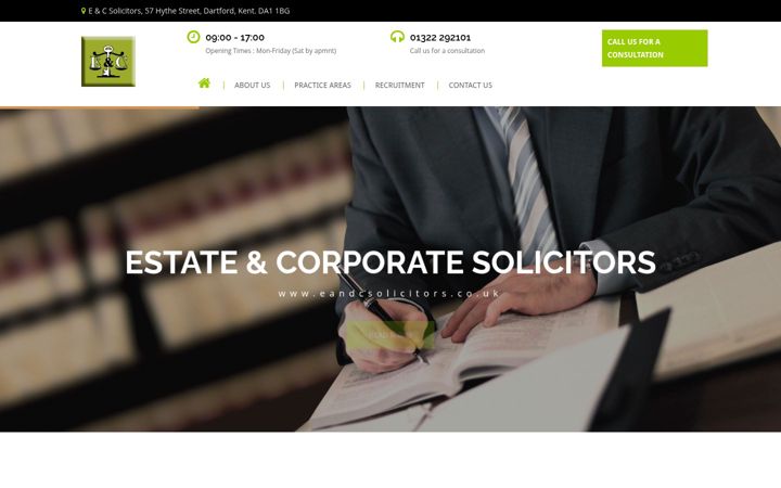Snímek obrazovky eandcsolicitors.co.uk