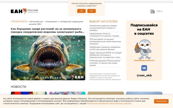 Screenshot of eanews.ru