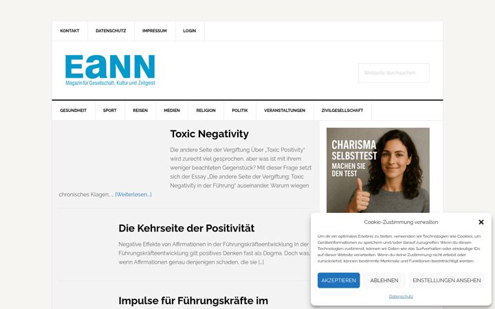 Screenshot of eann.de