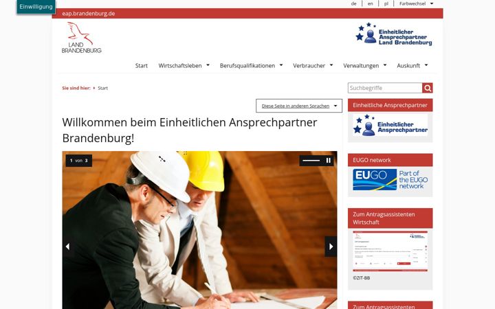 Ekrano kopija eap.brandenburg.de