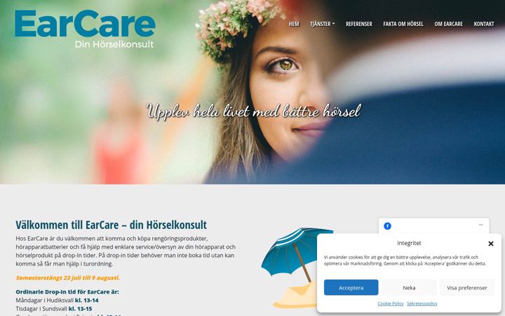 Screenshot von earcare.se