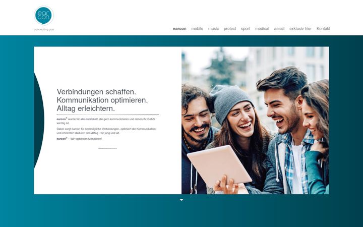 Screenshot of earcon.de