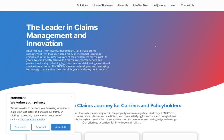 Screenshot of earenfroe.com