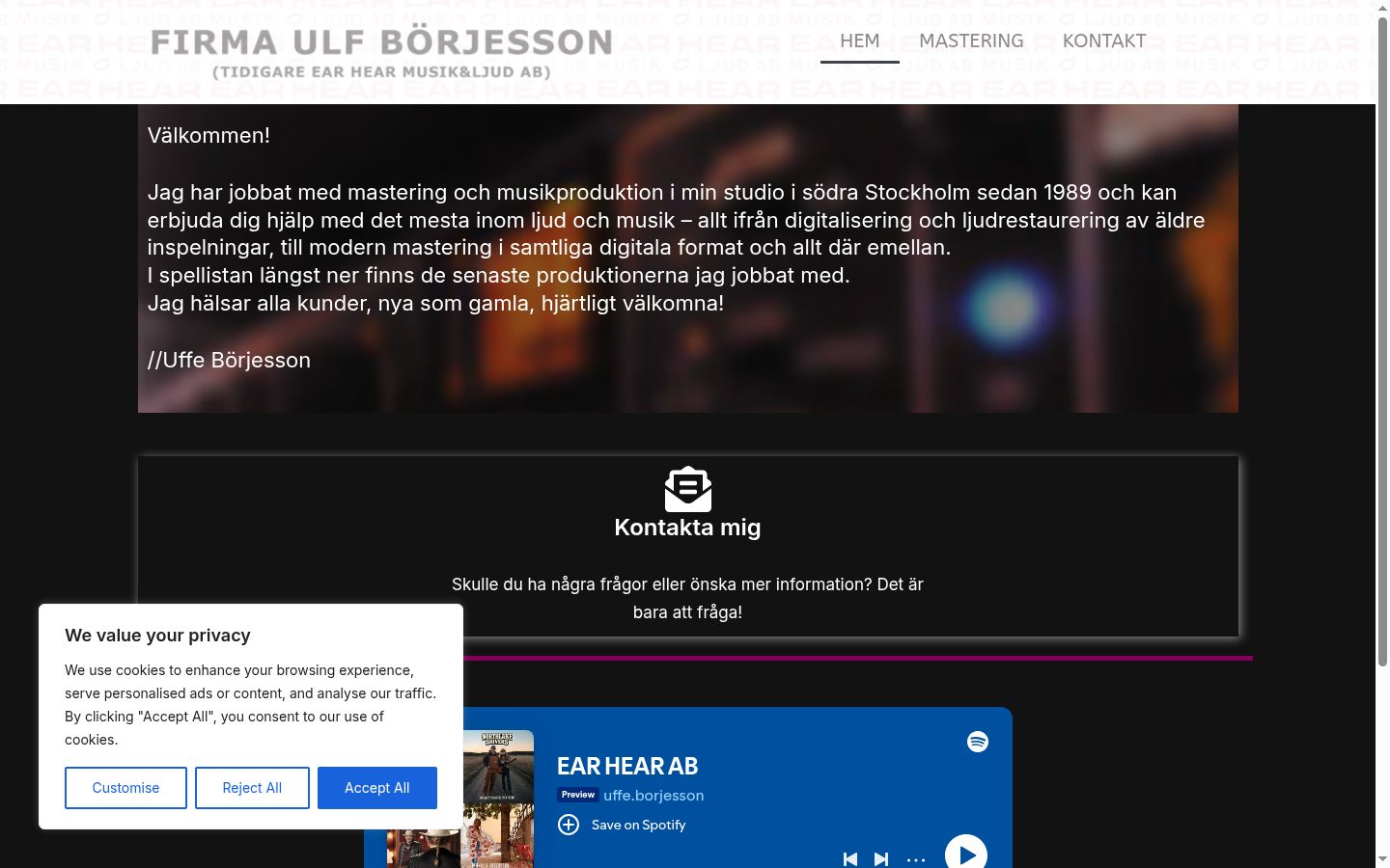 Screenshot tal-banner tal-kunsens muri qabel kwalunkwe interazzjoni