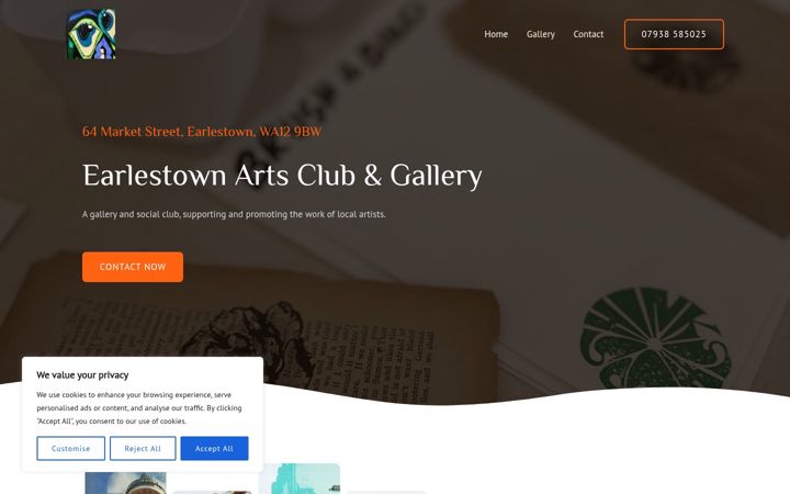 Screenshot of earlestownart.club