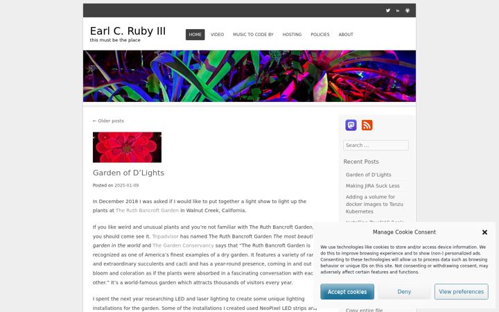 Screenshot von earlruby.org