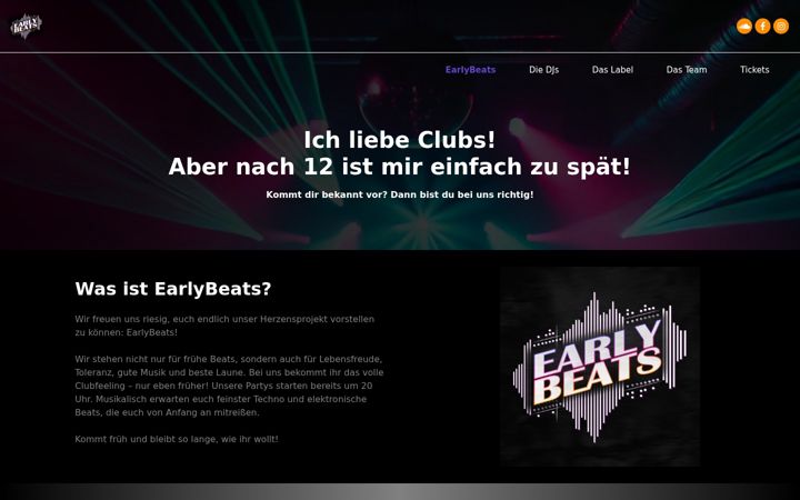 Screenshot of earlybeats.de