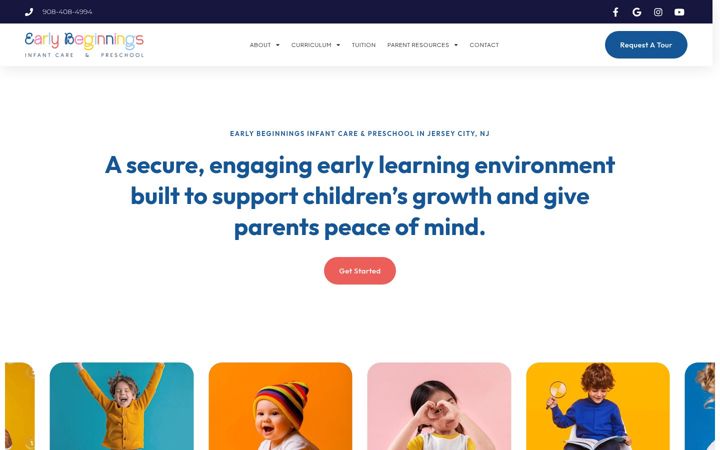 Screenshot von earlybeginningsdayschool.org