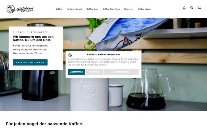 Screenshot of earlybird-coffee.de