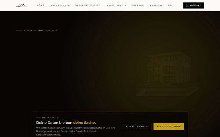 Screenshot of earlybird-immo.de