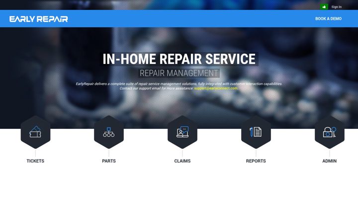 Screenshot of earlyrepair.com
