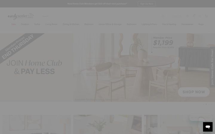 Screenshot of earlysettler.com.au