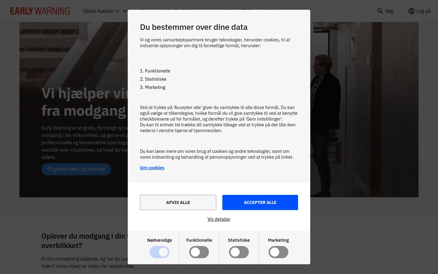 Skjámynd af samþykkisborðanum eins og hann birtist áður en nokkur samskipti fóru fram
