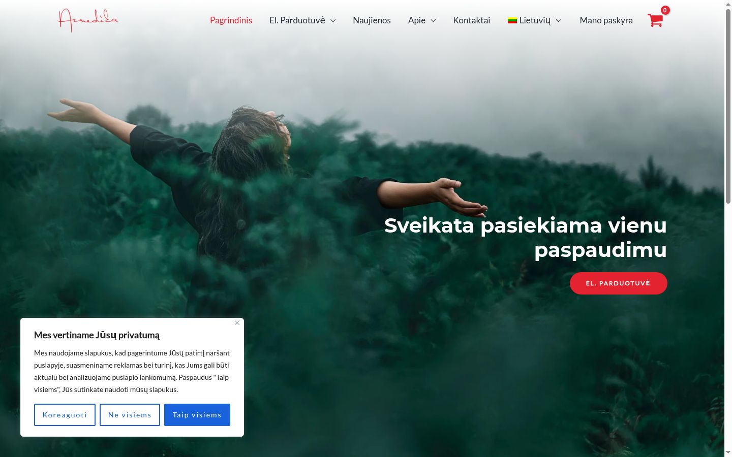 Snímek obrazovky baneru souhlasu zobrazeného před jakoukoli interakcí