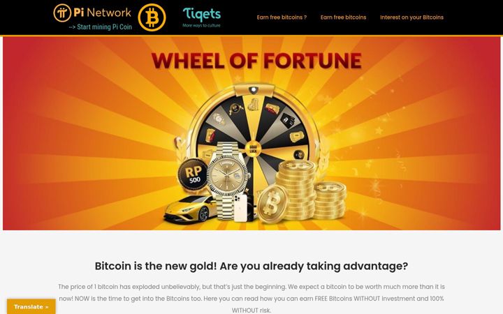 Screenshot of earn-free-bitcoin.com