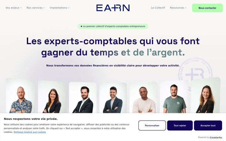 Screenshot of earn.fr