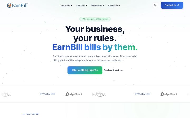 Screenshot of earnbill.com