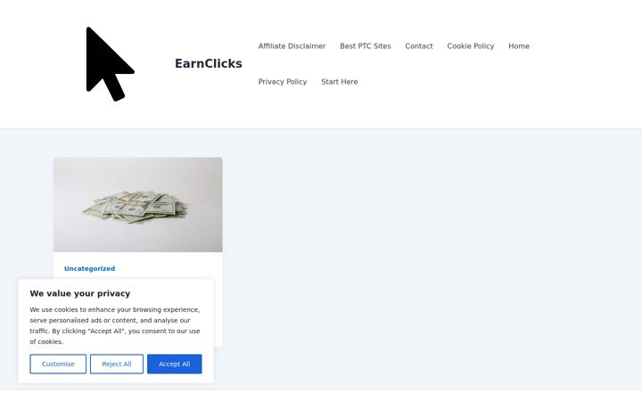 Snímek obrazovky earnclicks.eu