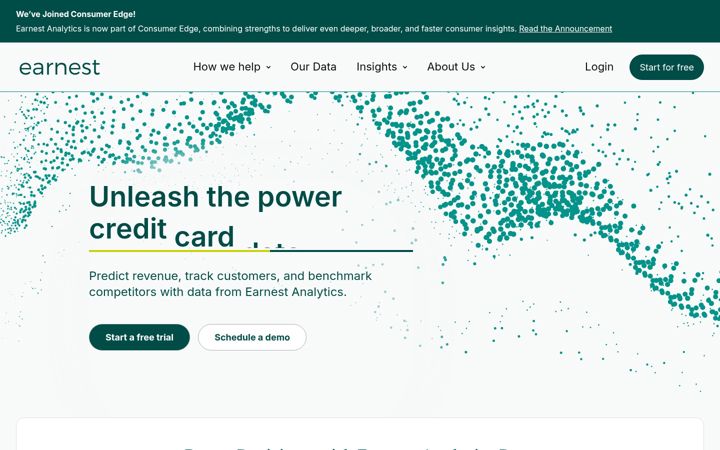 Screenshot of earnestanalytics.com