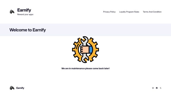Screenshot of earnify.games
