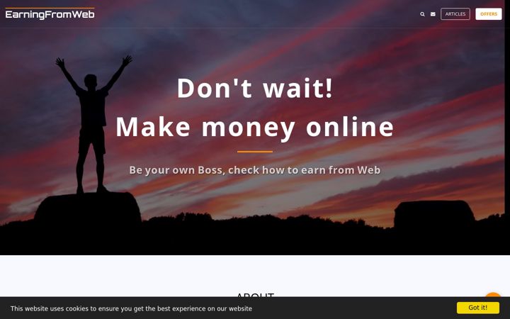 Screenshot of earningfromweb.com