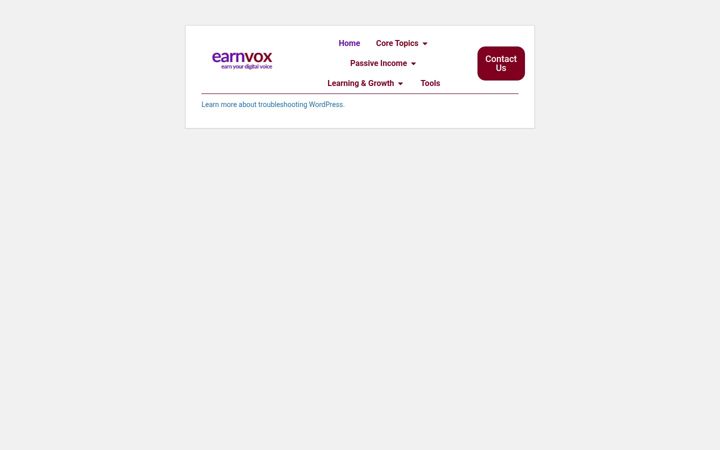 Screenshot of earnvox.com