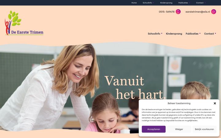 Screenshot di earstetrimen.nl