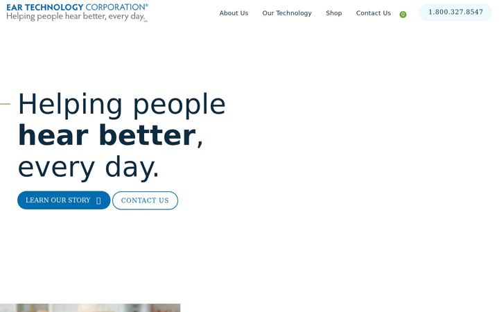 Screenshot of eartech.com