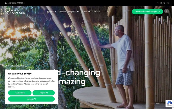Screenshot of earth-changers.com