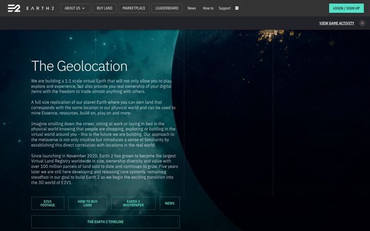 Capture d'écran de earth2.io