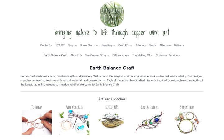 Screenshot of earthbalance-craft.co.uk