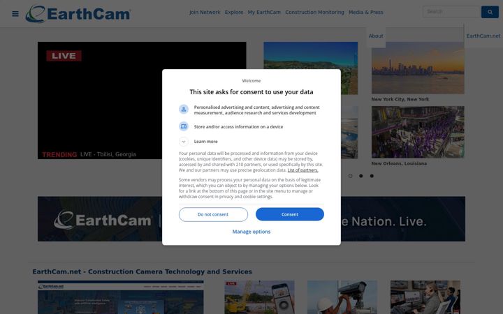 Skjermbilde av earthcam.com