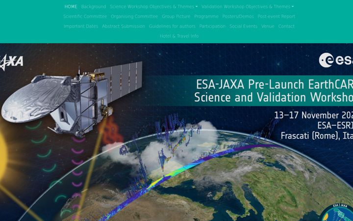 Zrzut ekranu earthcare-science-validation-2023.org