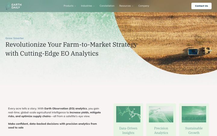 Screenshot of earthdailyagro.com