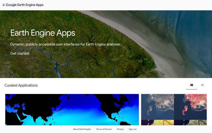 Screenshot of earthengine.app