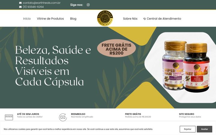 Екранна снимка на earthheals.com.br