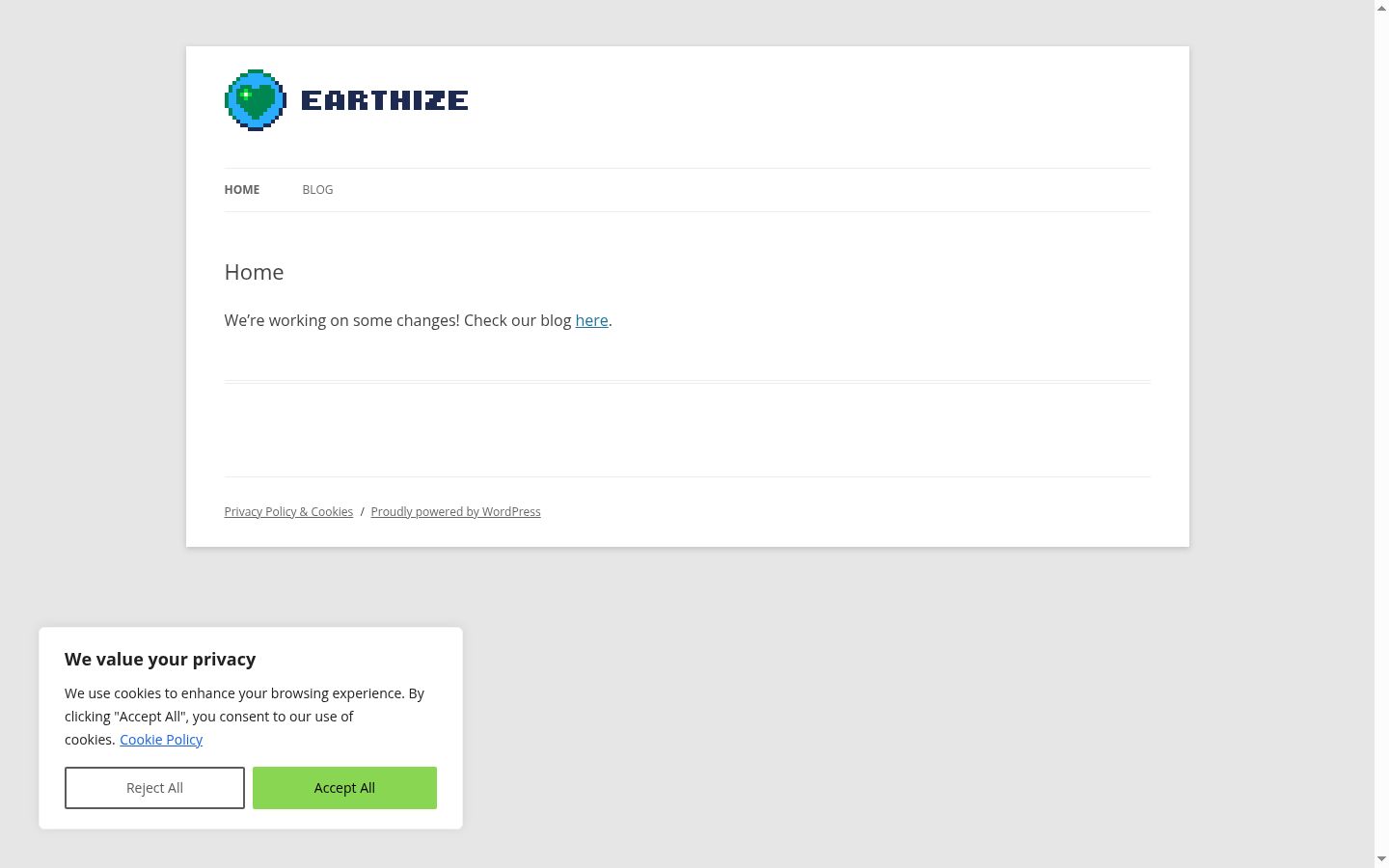Screenshot des Einwilligungsbanners vor jeglicher Interaktion