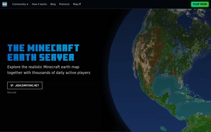 Screenshot of earthmc.net