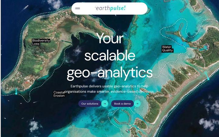 Ekrānuzņēmums no earthpulse.ai